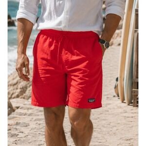 Patagonia Mens Baggies Shorts Sz Large Red Gorpcore Swimwear Lightweight Summer